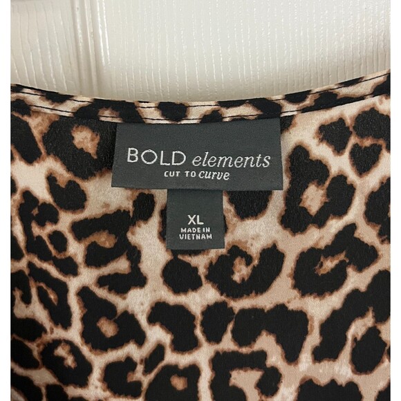 TIME and TRUE - Animal Print Short Sleeve Ruched Sides Knit Maternity Top sz XXL - Picture 4 of 6